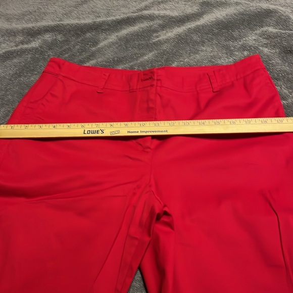 Talbots Women’s Red Slim Crop Pants NWOT, size 10. Also have same in PLUM color - Picture 6 of 10
